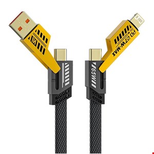 کابل سوپر فست شارژ 65 وات 4 در 1 ایفون و اندروید همه کاره